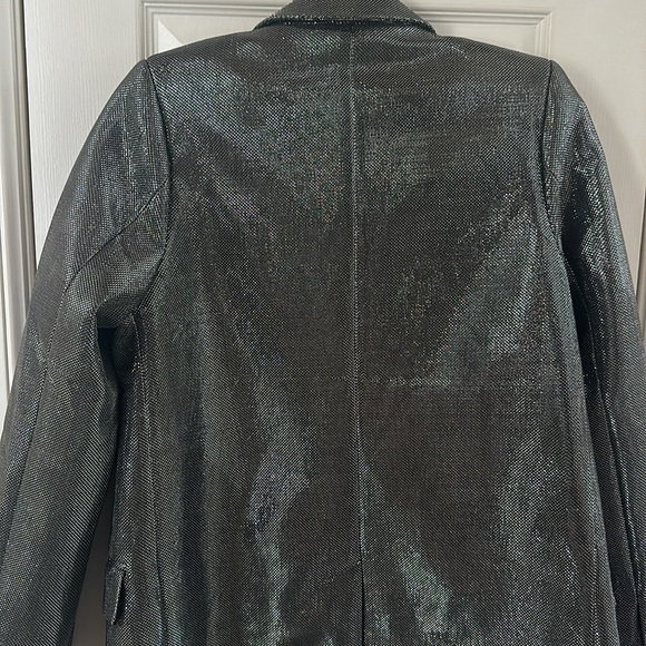 SOLD OUT H&M SHIMMERY METALLIC BLAZER SIZE XS NWT - Picture 11 of 13